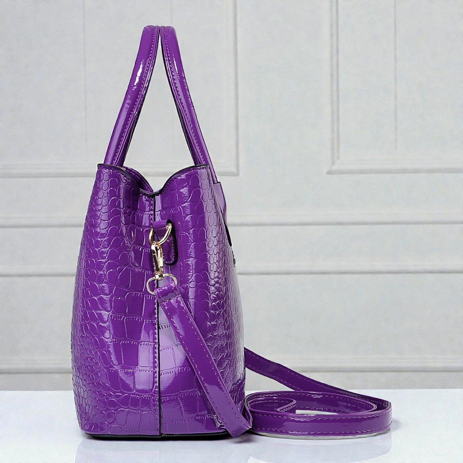 The Sloane Croc Top-Handle Bag