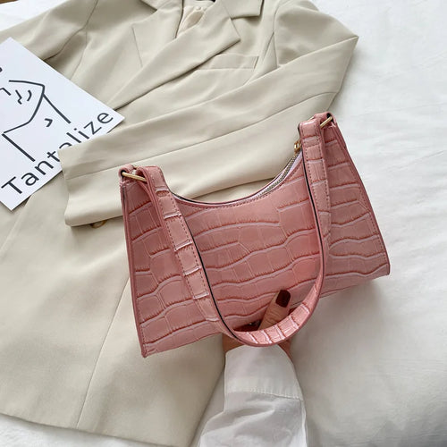 The Aria Croc Shoulder Bag